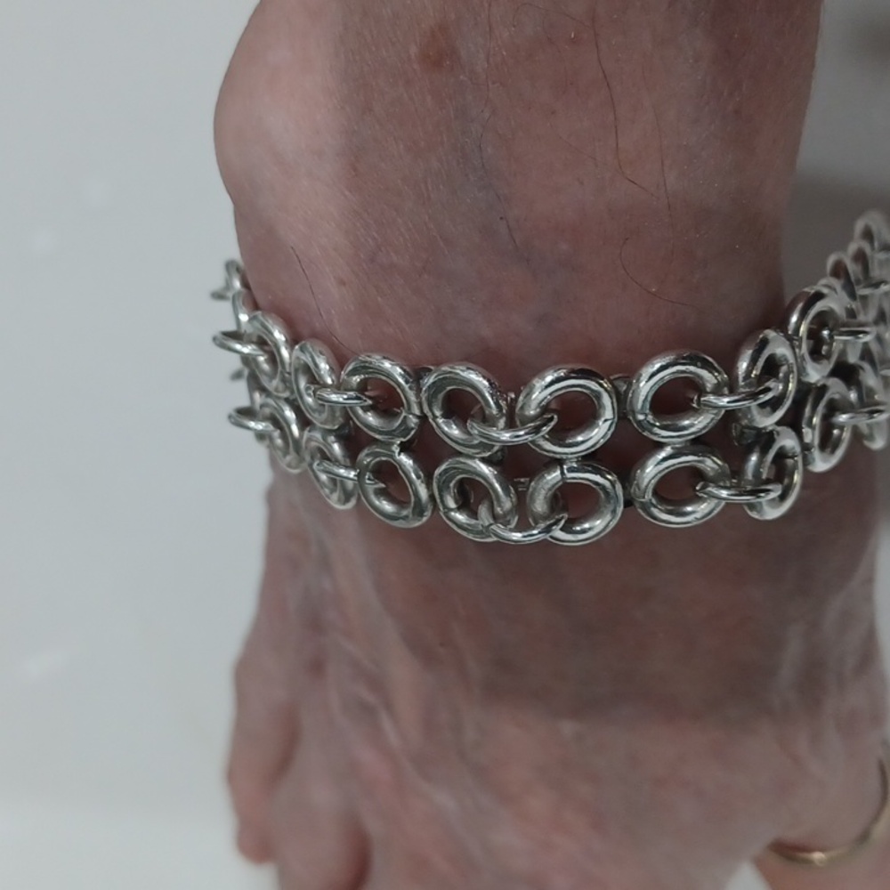 Sterling Silver 925 Solid Link 43gm Bracelet - image 1